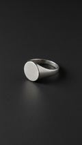 Anillo sello minimalista plata