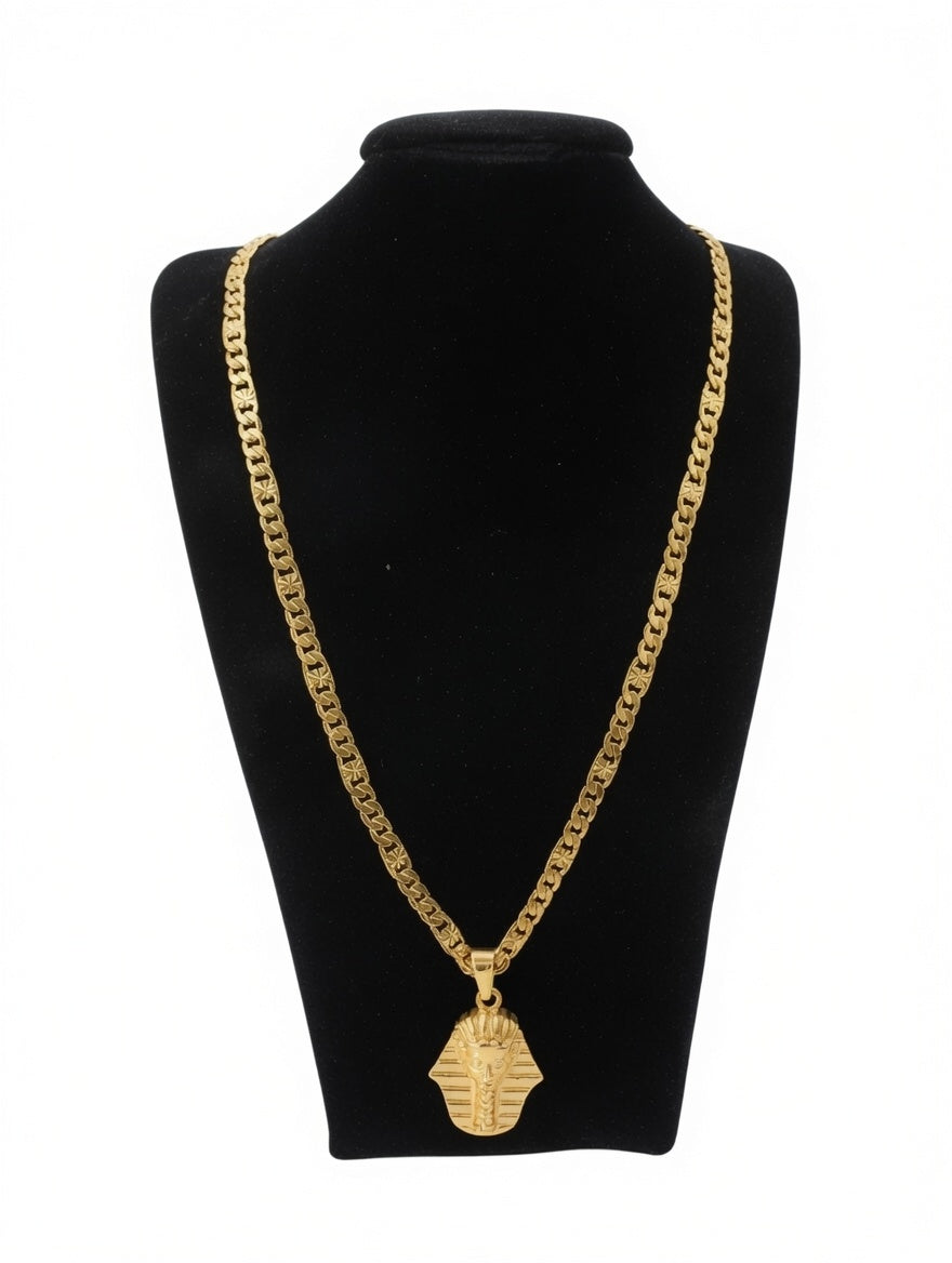 Cadena de Faraón Egipcio en Oro 14K