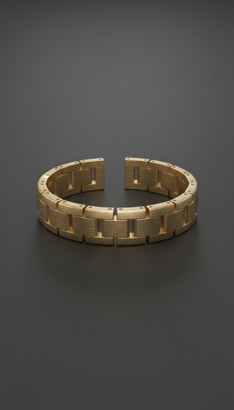 Pulsera masculina oro cepillado